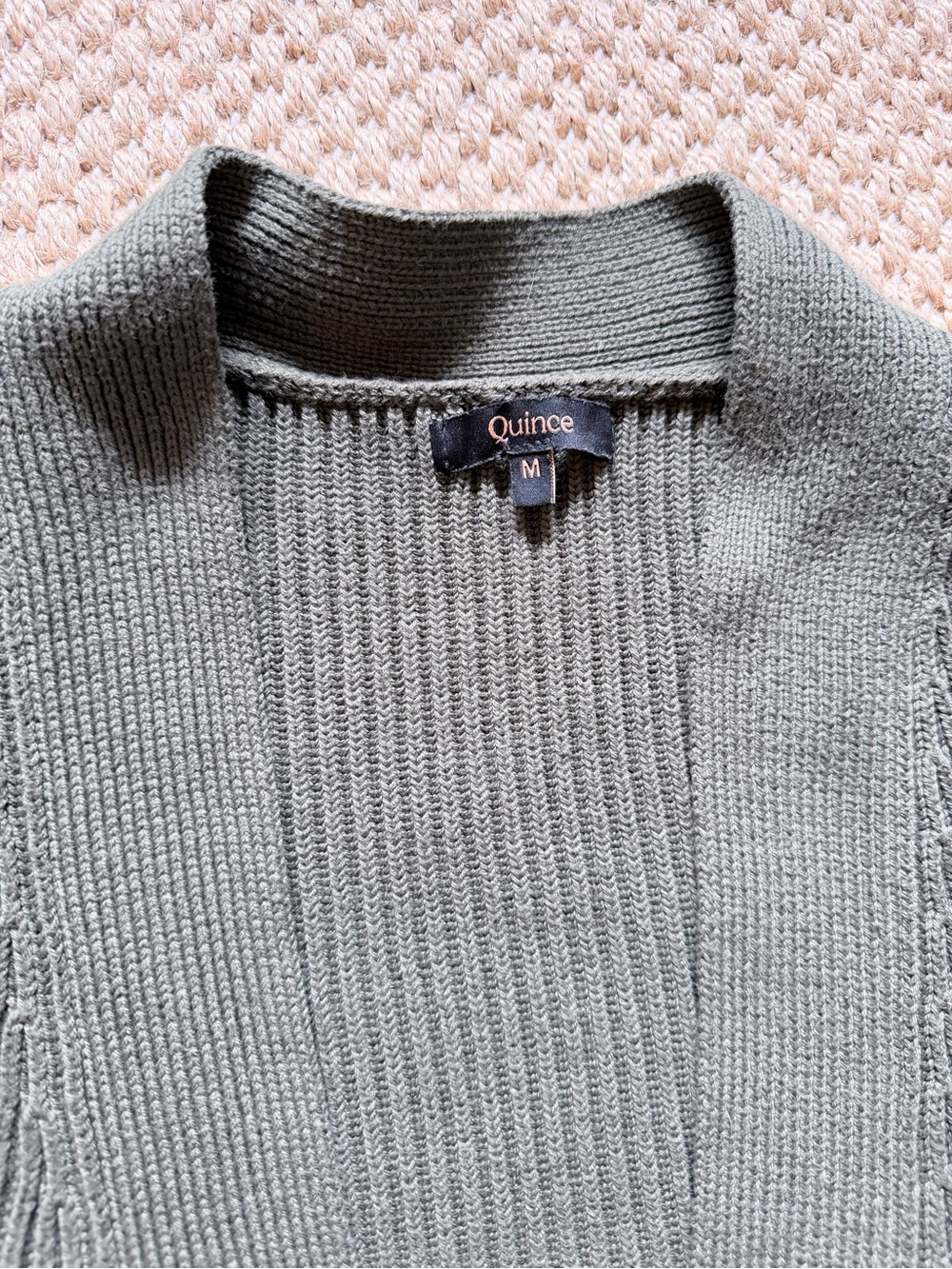 Quince Sweaters | Quince 100% Cotton Olive Green Cardigan Sweater, Size Medium - Picture 4 of 8